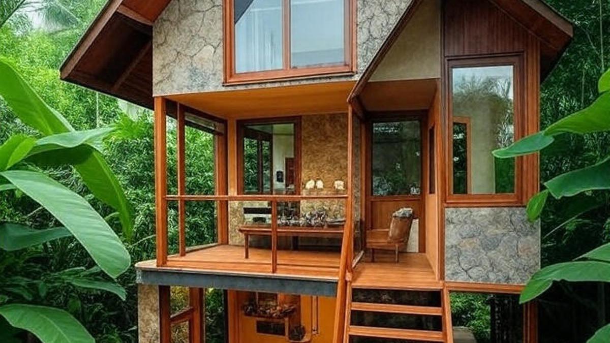 Top 3 Islami: 4 Gambar Desain Rumah Sederhana 2 Lantai di Pedesaan yang Asri dan Tenang