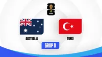 Cover prediksi Timnas Australia Vs Timnas Turki di Grup D Piala Dunia 2026. (Tim Multimedia Bola.com)
