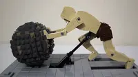 Sisyphus, Sosok Mitologi Yunani Terbuat dari LEGO Bisa Hipnotis (sumber, interestingengineering.com)