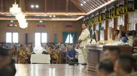 Menhan Prabowo Subianto menghadiri acara 'Reuni Emas 50 Tahun Cadaka Dharma: Menguak Memori, Merajut Silaturahmi' yang digelar di Akmil Magelang, Jawa Tengah. (Foto: Puspen Kementerian Pertahanan)