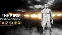 Pemain Penang FA, Faiz Subri, hadir di acara Puskas Award 2016 di Zurich dengan mengenakan pakaian tradisional Melayu. (Bola.com/Penang FA Facebook)