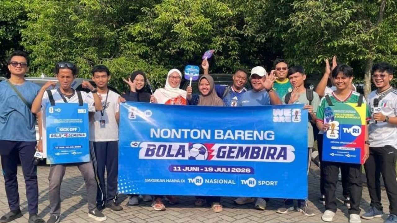Sinergi TVRI RRI Antara Kampanyekan Siaran Piala Dunia 2026 di Banten dengan "Bola Gembira"