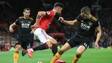 Gelandang Manchester United, Bruno Fernandes (MU) (LINDSEY PARNABY / AFP)