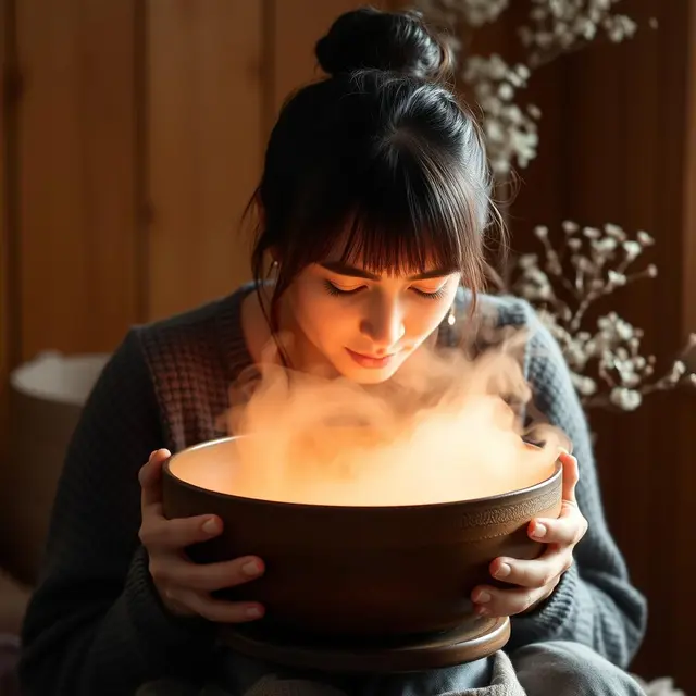 Menghirup Uap Hangat