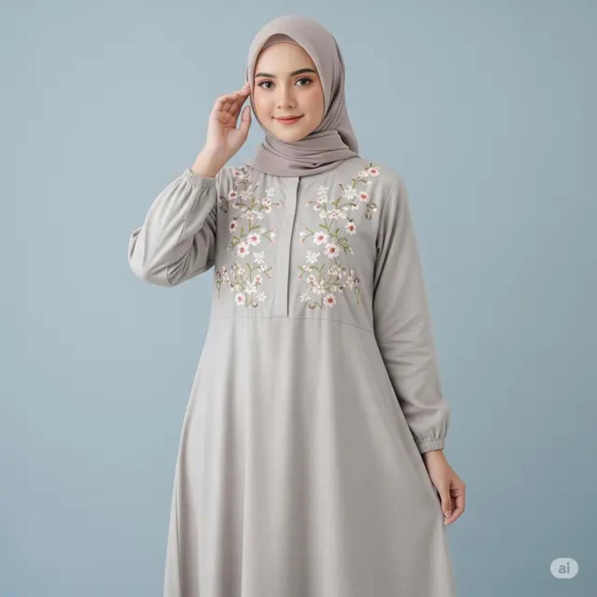 10 Gamis Muslimah Motif Bunga Besar Paling Adem 2025, Stylish &amp; Anti Gerah Sepanjang Hari