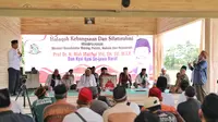 Mahfud MD menghadiri Halaqah Kebangsaan di Pondok Pesantren (Ponpes) Al Hijaz, Jalan Syeikh Syarif Dusun Kebon Kacang, Kecamatan Klari, Karawang, Jawa Barat (Jabar), Sabtu (27/1/2024). (Tim Media Mahfud Md)
