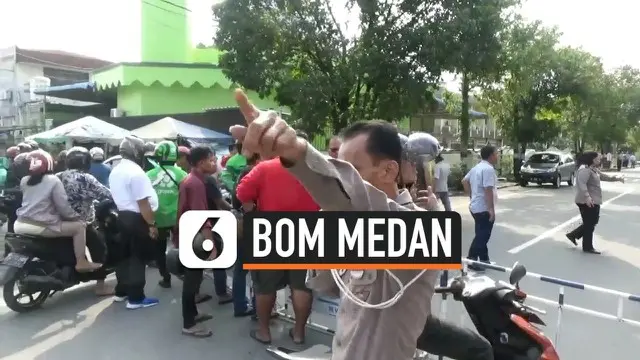 Bom bunuh diri yang meledak di Mapolresta Medan, Sumatera Utara menyebabkan 4 polisi, 1 petugas harian, dan 1 warga terluka.