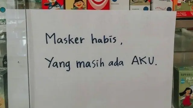 6 Tulisan Stok Barang Habis Sekaligus Gombal Ini Bikin Senyum Malu