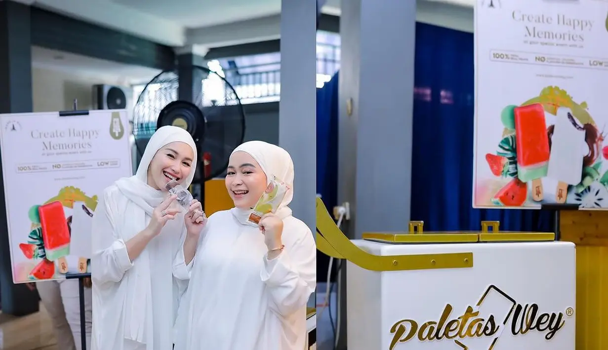 Pelantun lagu hit “Alamat Palsu” ini mengenakan kaftan berwarna putih yang simple tanpa aksesori berlebih. [@ayutingting92]