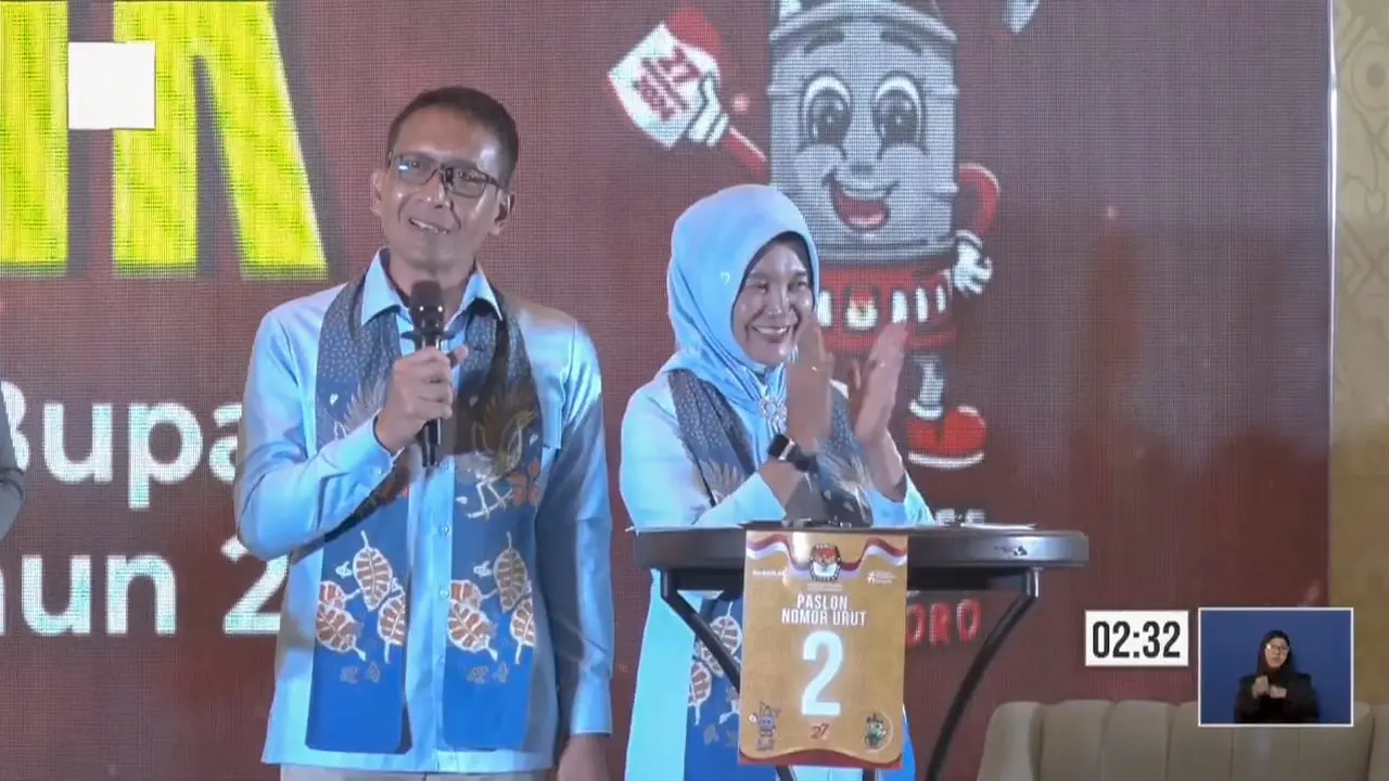Pasangan calon Bupati dan wakil bupati nomor urut 2, Setyo Wahono-Nurul Azizah.