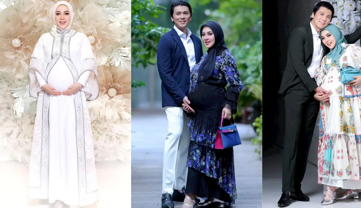 <p>Syahrini mengungkap secara resmi kehamilannya saat memasuki usia 7 bulan. Sebelumnya, Syahrini nampak menutupi baby bump-nya dengan topi, baju oversize, hingga tas. [@princessyahrini]</p>
