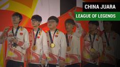 Tim League of Legends China berhasil mengalahkan Korea Selatan di Final E-Sports Asian Games 2018.