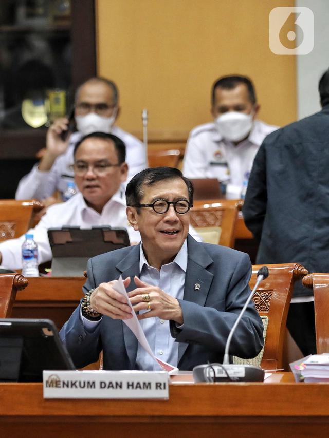 Bahas LKPP APBN TA 2021, Menkumham Raker dengan Komisi III