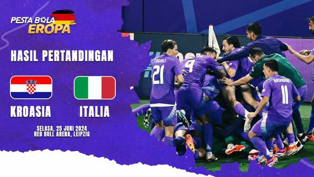 Berita video Timnas Italia memastikan diri lolos ke babak 16 besar Euro 2024 setelah bermain imbang melawan Kroasia 1-1. Gol menit akhir dari Mattia Zaccagni selamatkan Gli Azzuri.