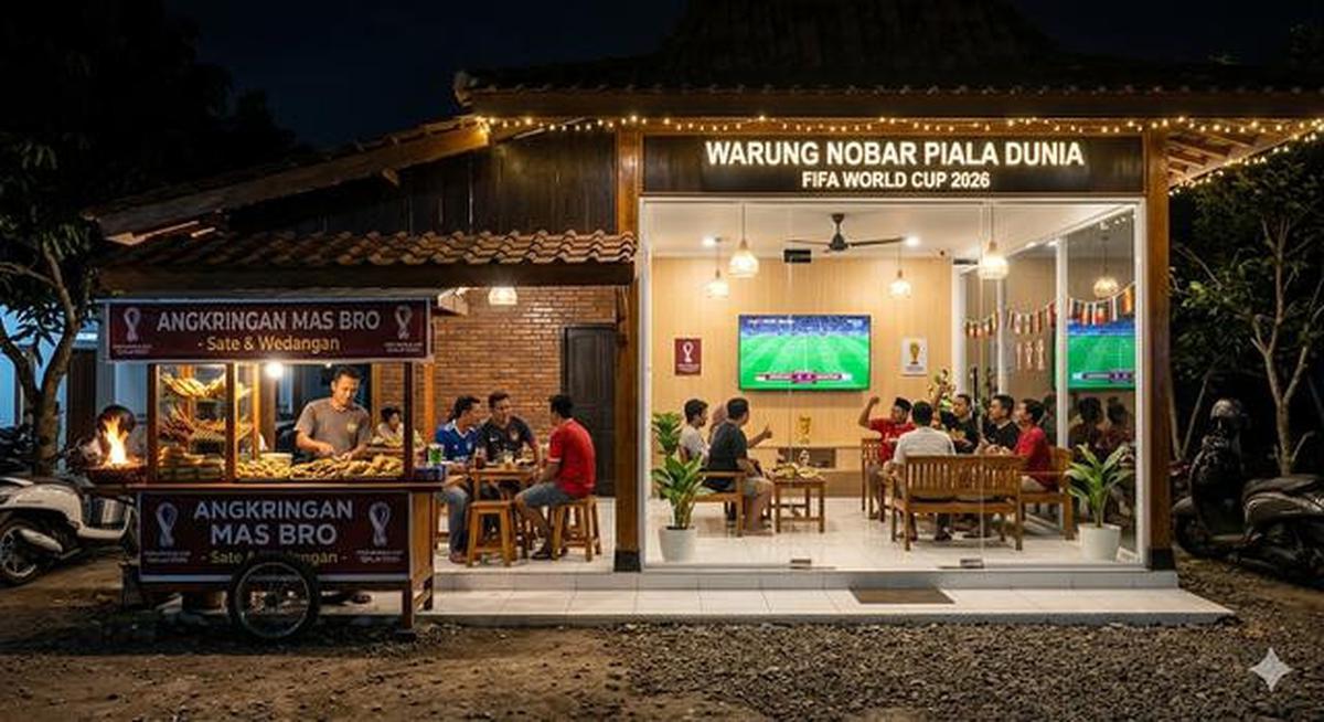 6 Inspirasi Desain Angkringan di Desa dengan Tempat Nobar Piala Dunia, Modern dan Estetik