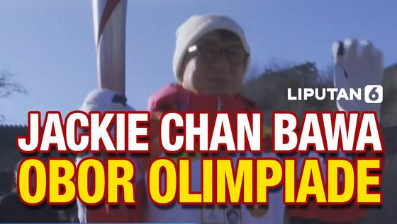 VIDEO: Jackie Chan Bawa Obor Olimpiade Musim Dingin Beijing