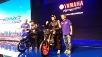 Yamaha Indonesia secara resmi melakukan peluncuran dua produk anyar mereka, yakni MT-15 dan New MX-King kepada publik Senin (4/2/19). (Dian/Liputan6.com)