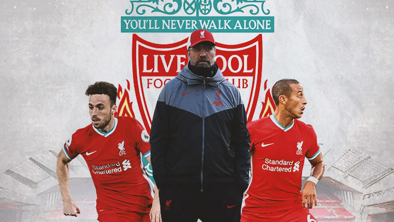 Liverpool - Diogo Jota, Jurgen Klopp, Thiago Alcantara
