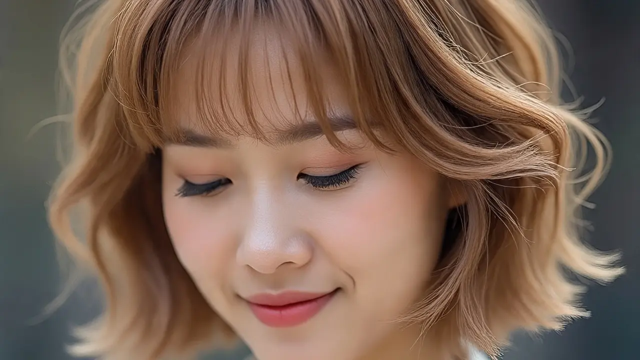 Model Rambut Pendek dengan Poni Tipis