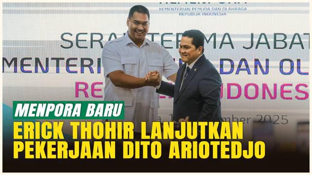 Erick Thohir kini resmi menjabat sebagai Menteri Pemuda dan Olahraga (Menpora) Republik Indonesia setelah dilantik Presiden Prabowo Subianto pada Rabu, 17 September 2025. Sebelumnya, posisi Menpora dipegang Dito Ariotedjo yang mundur usai reshuffle k...