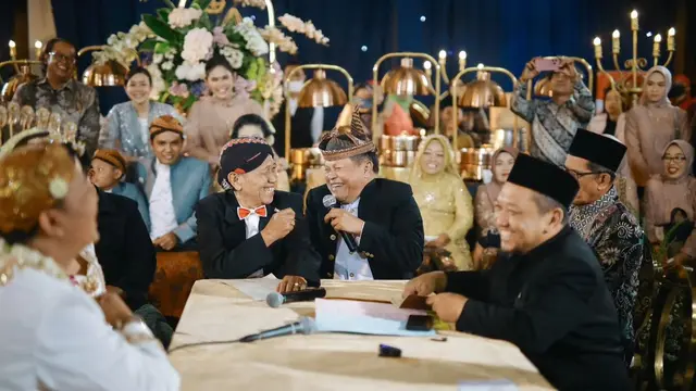 Pernikahan Denny Caknan dan Bella Bonita. (Foto: Dok. Instagram @denny_caknan)