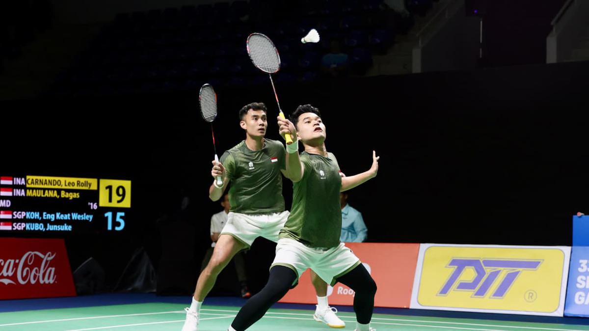 Hasil Bulu Tangkis SEA Games 2025: Ketat, Leo/Bagas Bungkam Pasangan Singapura