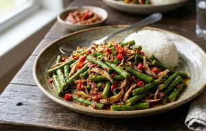 Resep Tumis Kacang Panjang Teri Pedas, Perpaduan Renyah dan Pedas yang Menggugah Selera