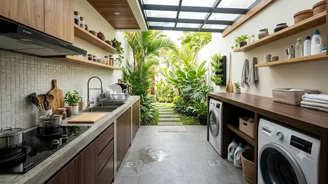 Model Saluran Air untuk Dapur Semi Outdoor agar Cepat Kering