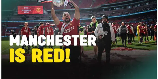 VIDEO: Pecah Telor! Momen Manchester United Angkat Trofi Piala FA Usai Kalahkan Manchester City di Final