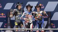 Pembalap LCR Honda, Alex Rins berhasill rebut juara di MotoGP Amerika Serikat yang berlangsung di sirkuit COTA pada Senin (17/4/2023) dini hari WIB (AP)