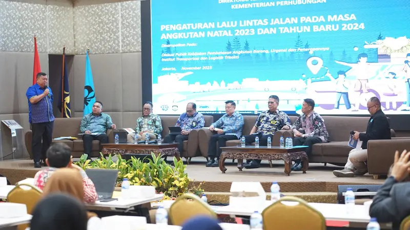 Diskusi tentang "Kebijakan Pembatasan Angkutan Barang, Urgensi dan Penerapannya" di Institut Transportasi dan Logistik Trisakti (ITL) Jakarta. (Istimewa)