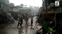 Hujan deras dan angin puting beliung melanda Kota Bogor, Kamis (6/12/2018) sore.