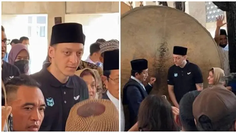 6 Potret Mesut Ozil Sholat Jumat di Masjid Istiqlal, Picu Anstusiasme Warga