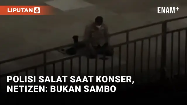 Viral, Polisi Salat Saat Konser di Balikpapan