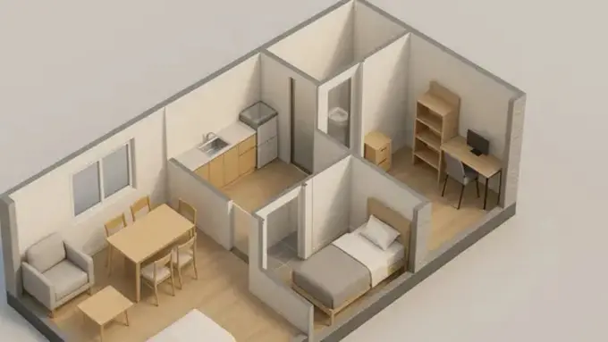 6 Model Rumah 4 Meter Lebar dengan 2 Kamar Tidur, Solusi untuk Area yang Terbatas (Sumber Gambar: AI)