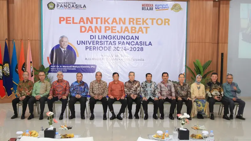 Sejumlah tokoh nasional menghadiri Rektor Universitas Pancasila periode 2024-2028 Profesor Dr. Ir. Marsudi Wahyu Kisworo, Kamis (2/5/2024) (Istimewa)