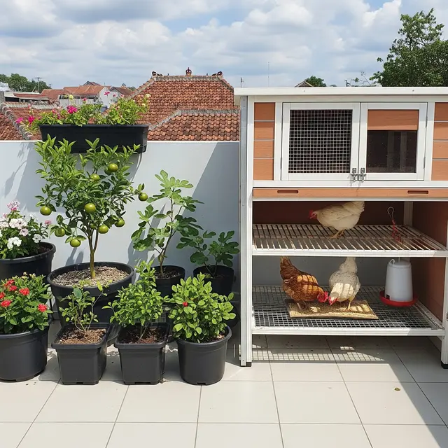 Ide Kebun Mini dan Ternak Ayam di Rooftop Rumah yang Anti Bau