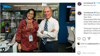 Sri Mulyani melakukan pertemuan dengan Michael Bloomberg di kantor pusat yang berlokasi di New York (Foto: Instagram Sri Mulyani)