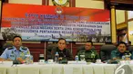 Suasana konferensi pers Rapim Kemhan 2015 di Kantor Kemhan Jakarta, Rabu (17/12/2014). (Liputan6.com/Johan Tallo)