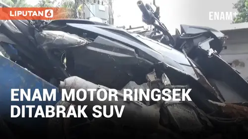 VIDEO:  Enam Sepeda Motor Ditabrak SUV di Lenteng Agung