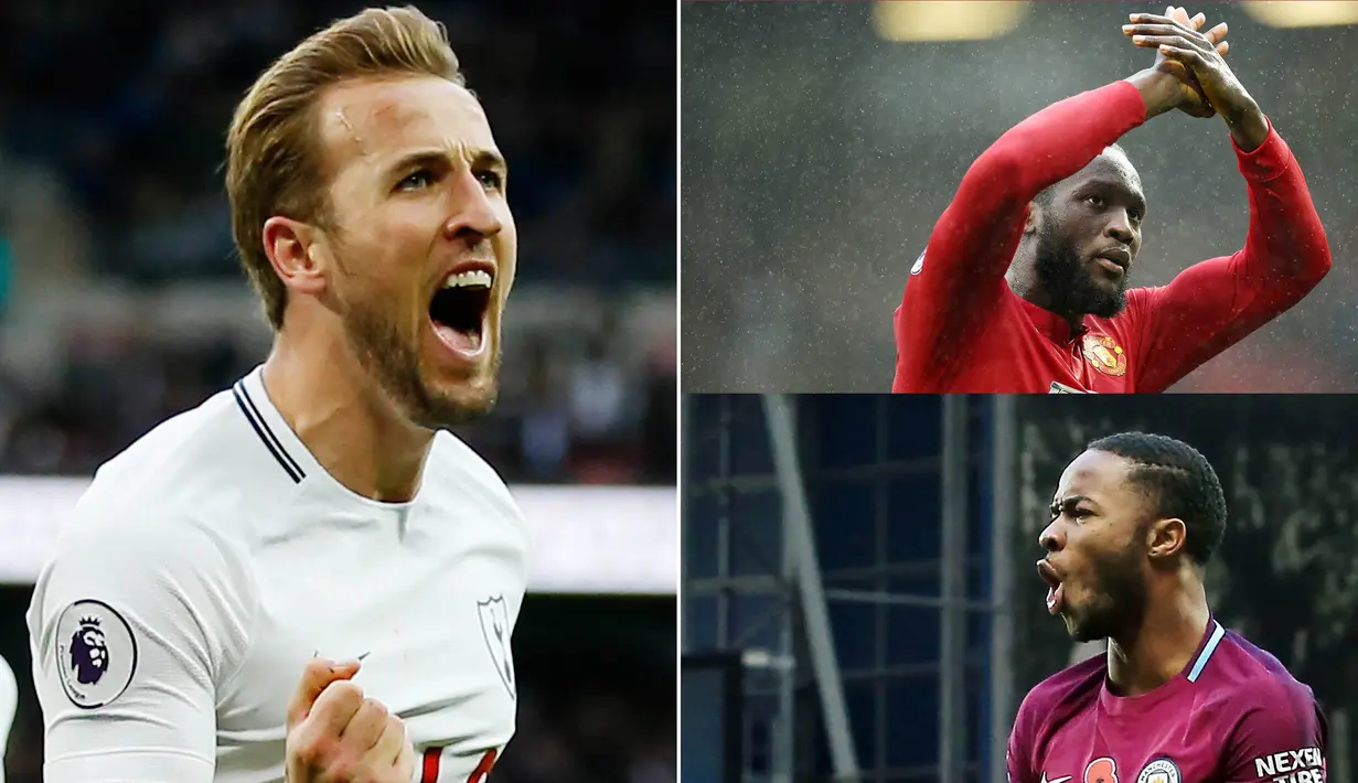 Berikut ini deretan top scorer Premier League 2017/2018 hingga pekan ke-10. (Kolase foto-foto AP dan AFP)