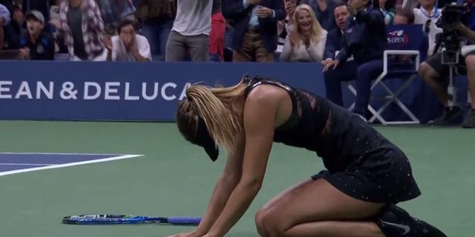 VIDEO: Tangis Haru Maria Sharapova di US Open