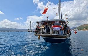 Delegasi Indonesia yang tergabung dalam misi kemanusiaan Global Sumud Flotilla (GSF). (Liputan6.com/Nanda Farikh Ibrahim)