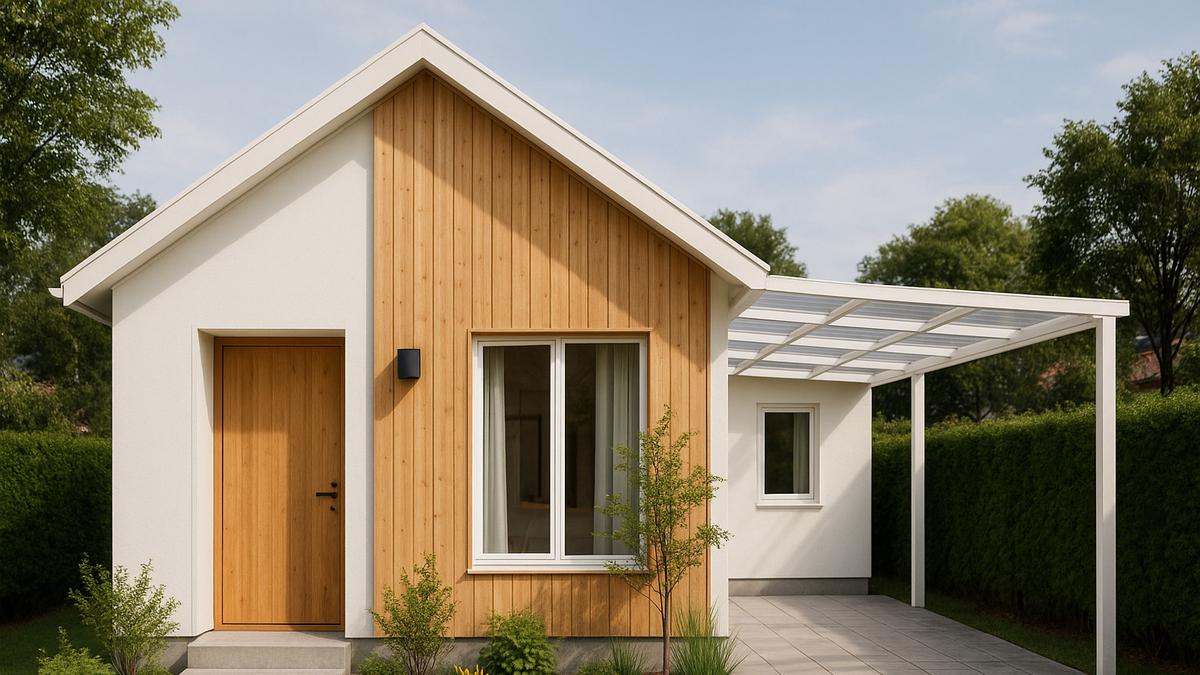 7 Model Rumah 5x8 dengan Taman Depan dan Carport, Pas untuk Hunian di Lahan Sempit