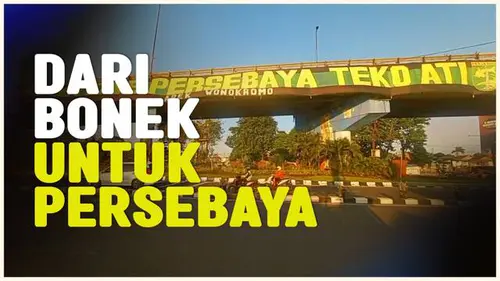 VIDEO: Jelang Rayakan HUT, Spanduk Bernuansa Persebaya Menghiasi Kota Surabaya