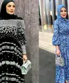 Di tampilan pertama, Nindy memberikan impresi elegan nan glamor mengenakan dress hitam yang dipenuhi elemen motif cetak pada busananya. [@nindyayunda]