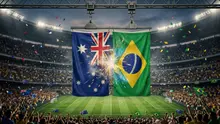 Ilustrasi Australia Vs Brasil, uji coba. (Bola.com/AI)