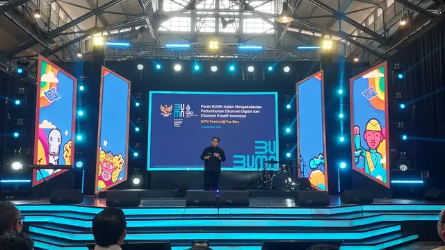 Menteri BUMN Erick Thohir dalam Satu Festival Indonesia, di Pos Bloc, Jakarta Pusat, Kamis (10/11/2022).
