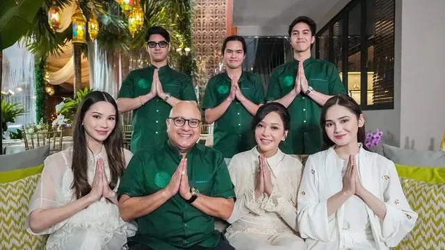 Adu Gaya Serasi Alyssa Daguise-Al Ghazali dan Syifa Hadju-El Rumi di Halal Bihalal yang Digelar Maia Estianty