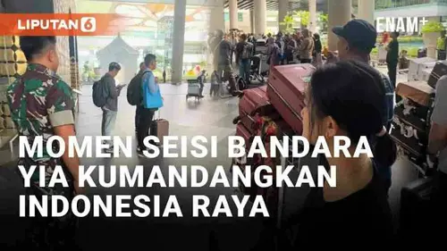 VIDEO: Momen Pengunjung Bandara YIA Serentak Berdiri dan Kumandangkan Indonesia Raya